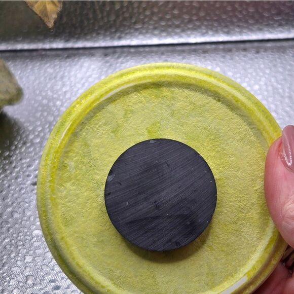 "5/$25" Altered Upcycled Jar Lid Yellow Green Grapes Fruit Fridge Magnet - Picture 3 of 7